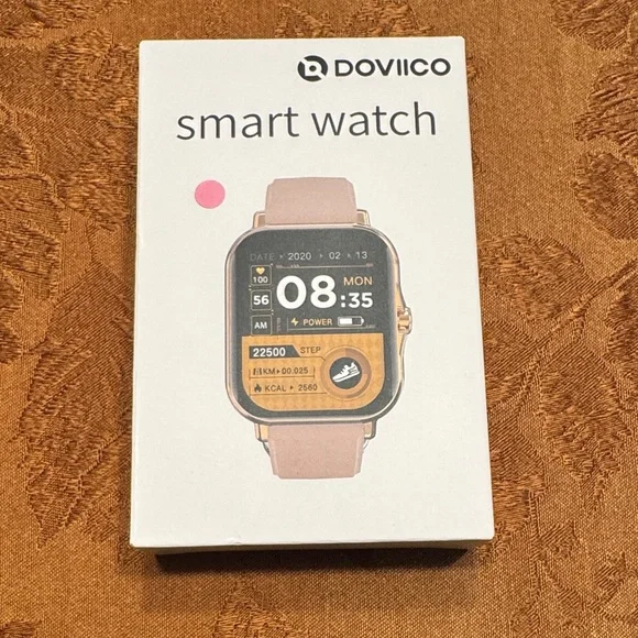 DOVIICO Smart Watch Fitness Tracker Blush Pink w/ Charger - NEW - Picture 1 of 3